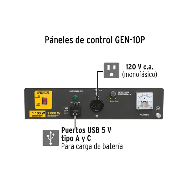 Generador/Planta Gasolina 1.000 W Pretul