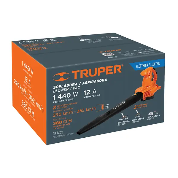 Sopladora/Aspiradora Electrica 1.440 W Truper