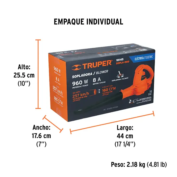 Sopladora Eléctrica De 960 W, Truper