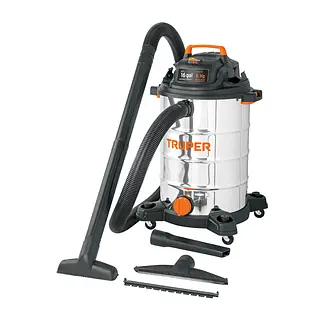Aspiradora De Sólidos Y Líquidos, 16 Gal, Acero Inox, Truper
