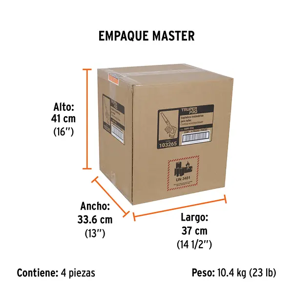 Sopladora Para Taller, 20v, 1 Batería 2ah, Truper Pro