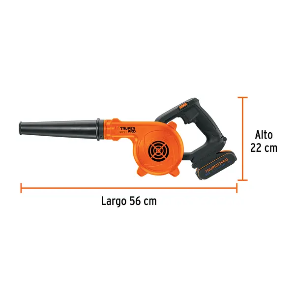 Sopladora Para Taller, 20v, 1 Batería 2ah, Truper Pro