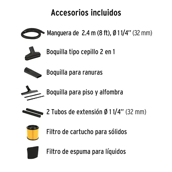 Aspiradora De Sólidos Y Líquidos, 5 Gal, Acero Inox, Truper