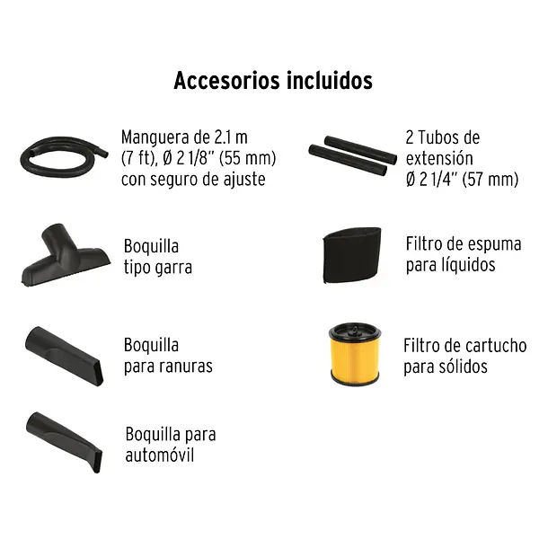 Aspiradora De Sólidos Y Líquidos, 12 Gal, Plástica, Truper