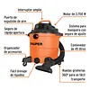 Aspiradora De Sólidos Y Líquidos, 12 Gal, Plástica, Truper