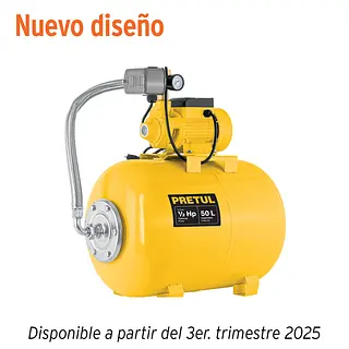 Equipo Hidroneumático 50l, Bomba Periférica 1/2 Hp, Pretul