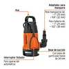 Bomba Sumergible Plástica, 1 Hp Para Agua Sucia, Truper