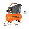 Compresor Lubricado, 10l, 2 Hp, Horizontal, 127v, Truper