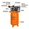 Compresor Lubricado, De Banda, 120l, 4hp, Vert, 220v, Truper
