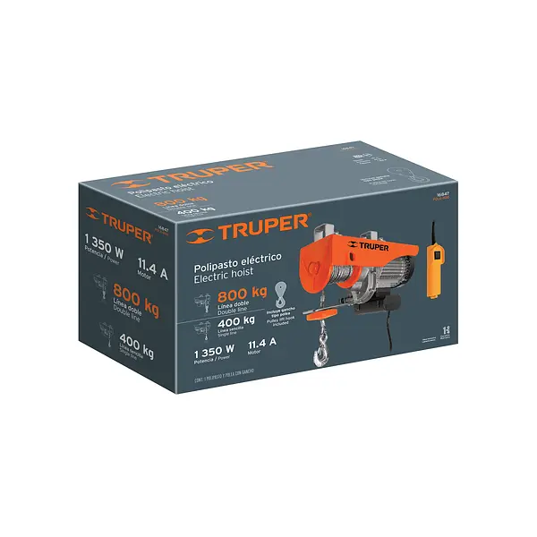Diferencial/Polipasto Eléctrico De 800 Kg, Truper