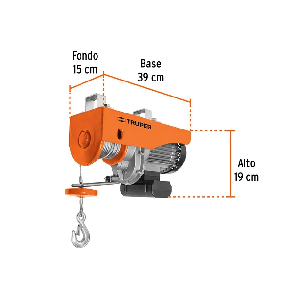 Diferencial/Polipasto Eléctrico De 600 Kg, Truper