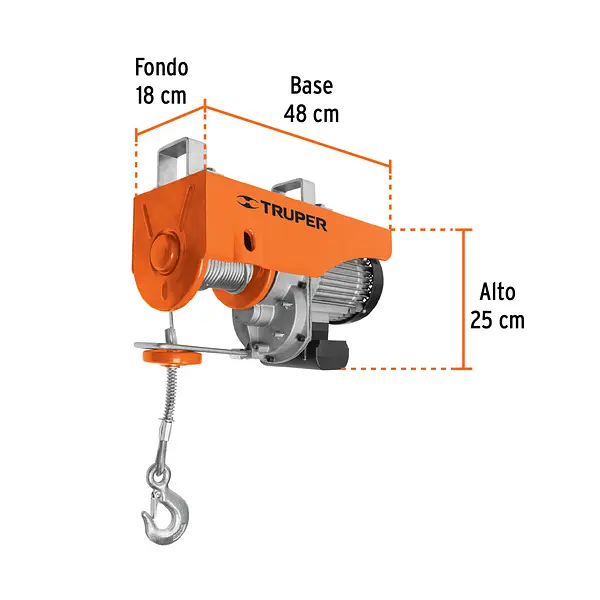 Diferencial/Polipasto Eléctrico De 1000 Kg, Truper