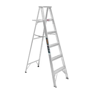 Escalera De Tijera 100% Aluminio Tipo I I I 5 Peldaños