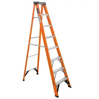 Escalera De Tijera, Tipo I I, 7 Peldaños, Fibra De Vidrio