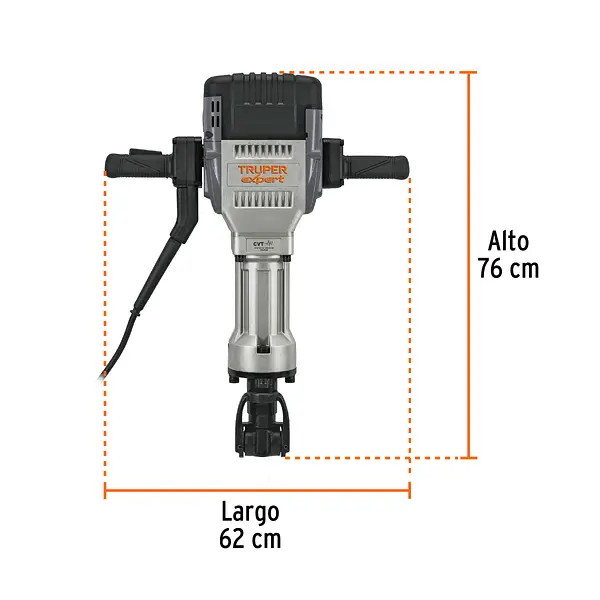 Martillo Demoledor Hex 30 Kg, 62j, 2000w, Truper Expert